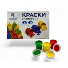 Краски  акриловые 6 цветов   /6*10мл/ РДК/ст.36/НФ-00006183