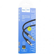 HOCO UPA26/ AUX аудио кабель/3.5 mm jack - Type-C/ 1m/ черный