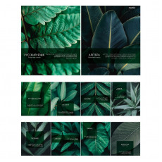 Комплект (10 шт.) предметных тетрадей 48л. «DARK TROPICS» (48-4411) стандарт, тисн. лён, вкладыш+пэт Комплект (10 шт.) предметных тетрадей 48л. «DARK TROPICS» (48-4411) стандарт, тисн. лён, вкладыш+пэт