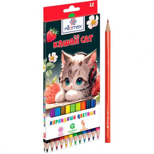 Карандаши цветные Kawaii Cat