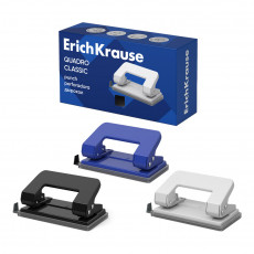 Дырокол ErichKrause® Quadro до 10 листов, ассорти (в коробке по 1 шт.)