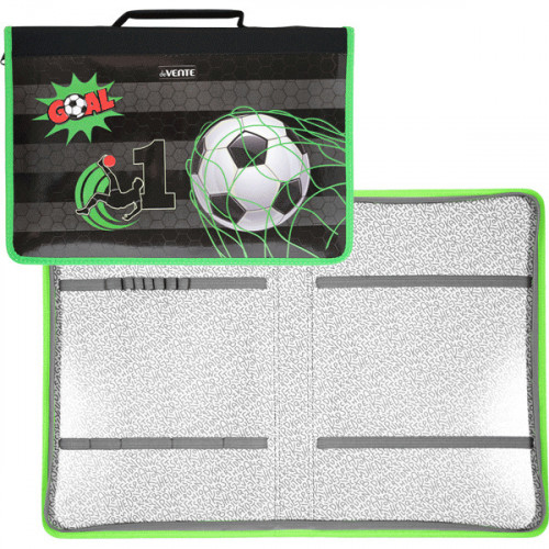 Папка для тетрадей, ИЗО и технологии "deVENTE. Goal" A4 (33,7x23x3 см) с ручкой, на молнии с трех ст