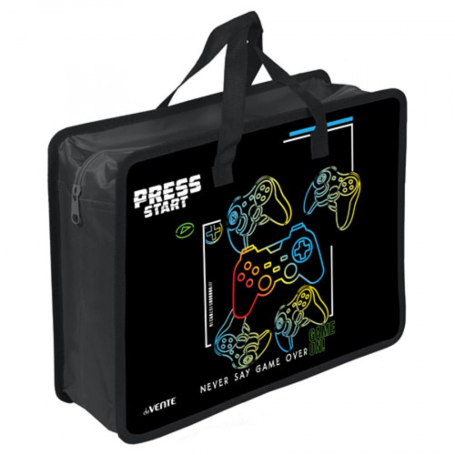 Папка для тетрадей, ИЗО и технологии "deVENTE. Press Start" A4 (33,5x26x10 см) с текстильным расшире