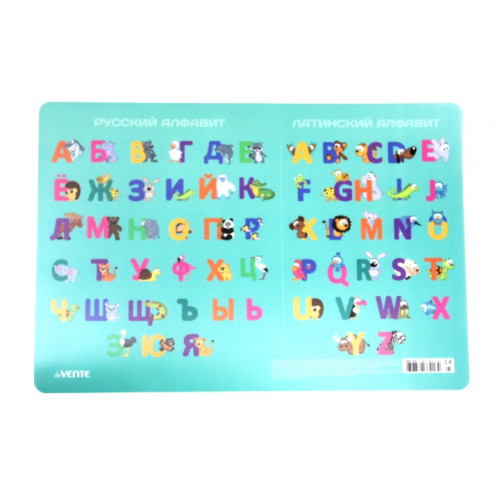 Накладка на стол "deVENTE. Alphabet" 43x29 см, пластиковая 500 мкм, с цветным рисунком