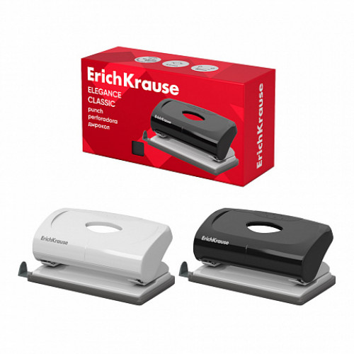 Дырокол ErichKrause® Elegance до 10 листов, ассорти (в коробке по 1 шт.)