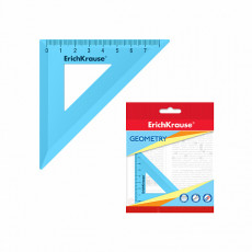 Угольник пластиковый ErichKrause® Pastel, 45°/7см, голубой, во флоупаке