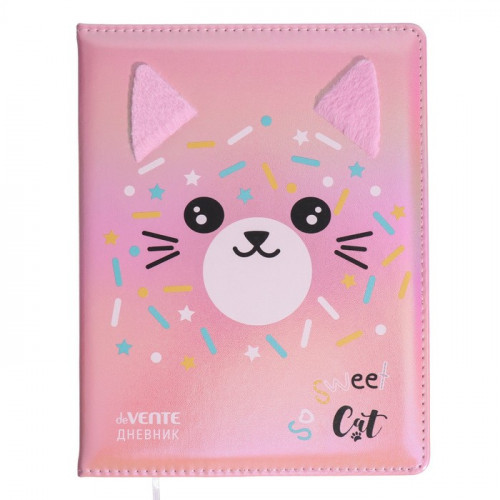 Дневник "deVENTE. Donut Cat" универсальный блок, 48 листов, белая бумага 80 г/м², твердая обложка из