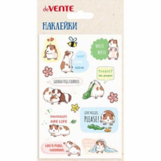 Наклейки мягкие "deVENTE. Capy pet" размер карточки 10x15 см, puff, объемные, многоразовые, в пласти