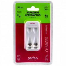 Зарядное устройство Perfeo PF-UN-210 Ni-MH/CD, 5V, 2 слота, AA/AAA (1/80)