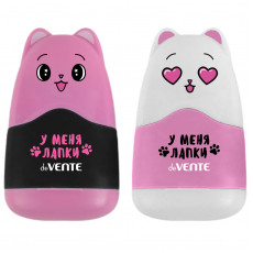 Точилка и ластик 2 в 1 "deVENTE. У меня лапки" 1 отверстие, пластиковая цветная с контейнером, ластик белый из синтетического каучука, каждая с индивидуальной маркировкой, ассорти, в картонном дисплее Точилка и ластик 2 в 1 "deVENTE. У меня лапки" 1 отверстие, пластиковая цветная с контейнером, ластик белый из синтетического каучука, каждая с индивидуальной маркировкой, ассорти, в картонном дисплее