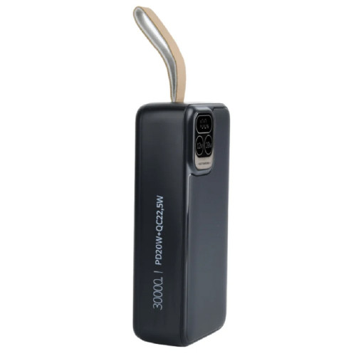 Perfeo Powerbank Atomic Age 30000 mAh/LED дисплей/PD + QC 3.0/Type-C/2 USB/Выход: 5A, max 22.5WBlack