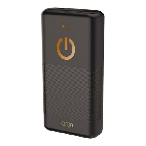 Perfeo Powerbank 20000 mah + In Micro usb+Type-C /Out USB 1 А, 2.1A /Black