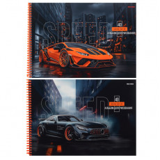 Альбом для рисования А4 40л. КРАСИВЫЕ АВТОМОБИЛИ - 3 (40-7905) цвет.спир.,2 диз в спайке,офс Альбом для рисования А4 40л. КРАСИВЫЕ АВТОМОБИЛИ - 3 (40-7905) цвет.спир.,2 диз в спайке,офс