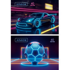 Альбом для рисования А4 40л. НЕОНОВЫЙ ДИЗАЙН - 1 (А40-0224) 2 диз. в сп., гребень, офсет Альбом для рисования А4 40л. НЕОНОВЫЙ ДИЗАЙН - 1 (А40-0224) 2 диз. в сп., гребень, офсет