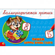 КАЛЛИГРАФИЧЕСКАЯ ПРОПИСЬ А5. альбомная. ПИШЕМ ЦИФРЫ, БУКВЫ, СЛОГИ