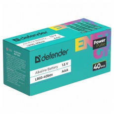 Батарейка алкалиновая LR03-40box AAA, бокс, 40 шт., PowerPulse DEFENDER