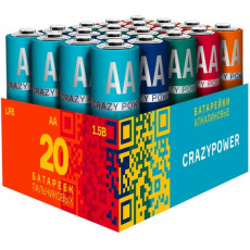 AA щелочная батарейка CP  LR6 Eco Alkaline (20 шт.) циан.