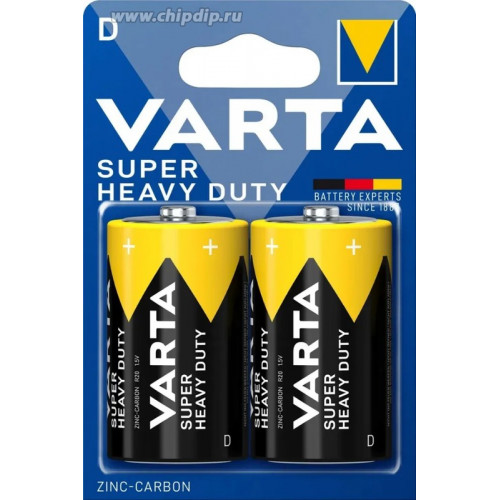 Элемент питания VARTA R20 SUPERLIFE (2 бл) (24/120)