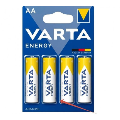 Батарейка VARTA Energy LR6 AA алкалиновая 4 шт.