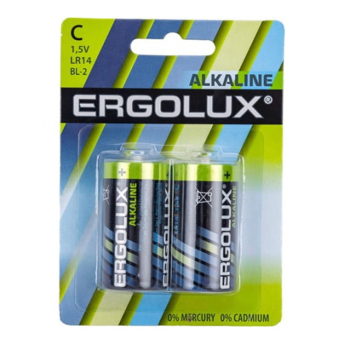 Ergolux..LR14 Alkaline BL-2 (LR14 BL-2, батарейка,1.5В)