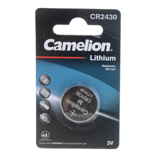 Camelion CR2430 BL-1 (CR2430-BP1, батарейка литиевая,3V)