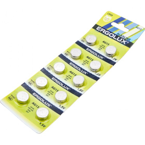Ergolux AG13 BL-10 (AG13-BP10, LR44 /LR1154 /A76 /357)