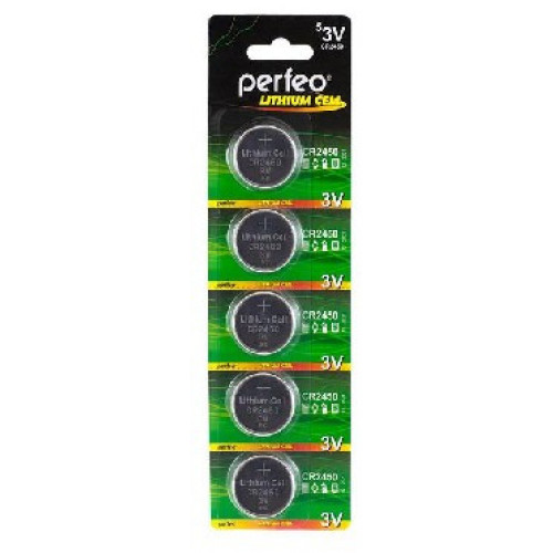 Элемент питания Perfeo CR2450/5BL Lithium Cell (5/100/600)