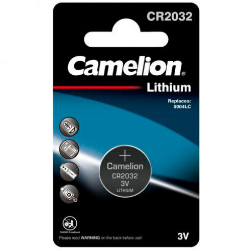 Элемент питания CAMELION CR 2032, литиевая, 1 шт.