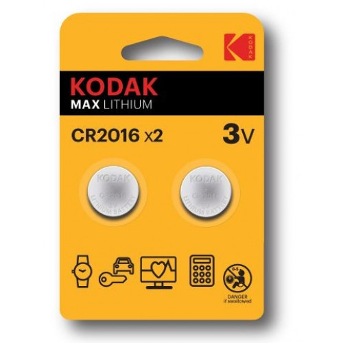 Элемент питания KODAK CR2016-2BL (30/240/43200)