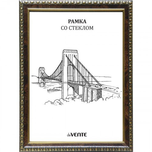 Рамка пластиковая "deVENTE"( 21x30 )см, формат A4, серия 900 (багет 15 x 12,8 мм) стекло, задняя пан