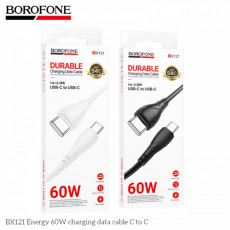 BOROFONE BX121/ PD кабель Type-C-Type-C/ 1m/ 60W/ черный BOROFONE BX121/ PD кабель Type-C-Type-C/ 1m/ 60W/ черный