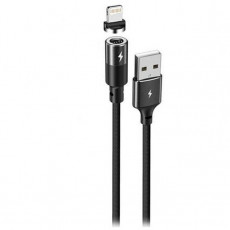 Кабель USB - 8 pin Remax, RC-102i, ZIGIE series, 1.2м, круглый, 3.0A, ПВХ, магнитный, цвет: чёрный