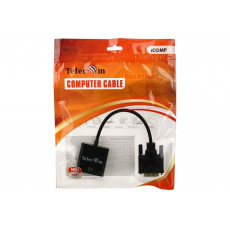 Кабель-переходник DVI-D 25M -> VGA 15F Telecom <TA491> (1/) Кабель-переходник DVI-D 25M -> VGA 15F Telecom <TA491> (1/)
