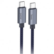 HOCO U134/ PD кабель Type-C-Type-C/ 1.8m/ 5A/240W/ Нейлон/ Black blue HOCO U134/ PD кабель Type-C-Type-C/ 1.8m/ 5A/240W/ Нейлон/ Black blue