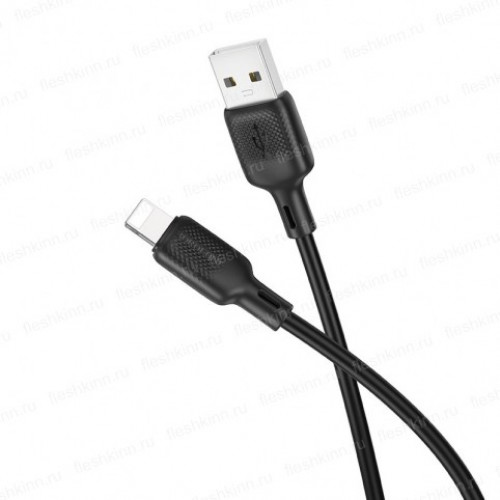 BOROFONE BX113/ USB кабель Lightning/ 3m/ 2.4A/ Силикон/ черный