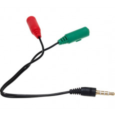 Переходник DEFENDER Headset для гарнитуры Audio Переходник 2х3.5мм jack ->3,5 4pin jack 0,15м. Переходник, позволяющий подключать гарнитуры с двумя штекерами к новым ноутбукам и смартфонам с одним комбинированным 4х-пиновым разъемом. (1/10/100)