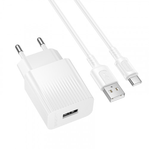 BOROFONE BAS71A/ Сетевое ЗУ/ 1 USB/ Выход: 10.5W/ белый