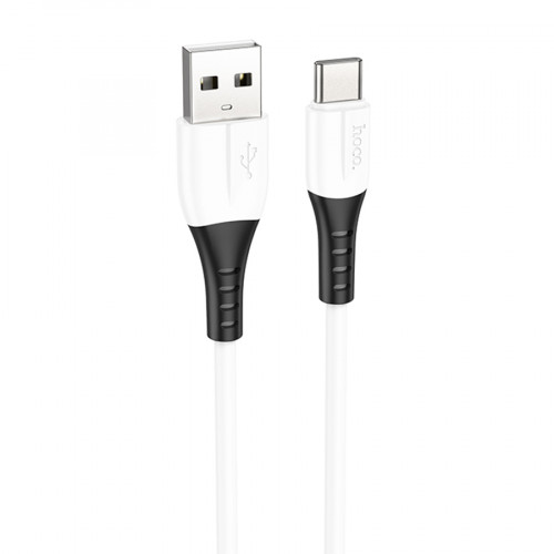 HOCO X82/ USB кабель Type-C/ 1m/ 3A/ Силикон/ White