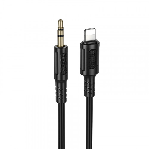 BOROFONE BL25/ AUX аудио кабель/3.5 mm jack - Lightning/ 1m/ черный