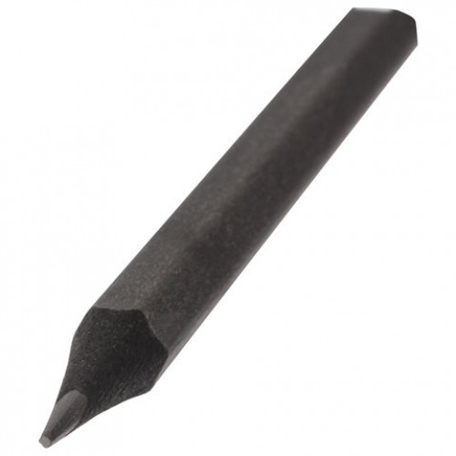 Карандаш чернографитный BRAUBERG, 1 шт., Black Jack, НВ, черное дерево, с резинкой, корпус черный, заточенный, 180609