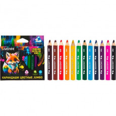 Карандаши цветные "deVENTE. Triolino Ultra 4М.KIDS" 12 цветов, 4М, утолщенный диаметр корпуса 10 мм, утолщенный диаметр грифеля 5 мм, трёхгранные, в картонной коробке
