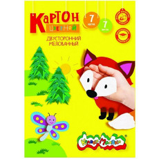Картон цветной КАЛЯКА-МАЛЯКА 7 цв., 7 л.