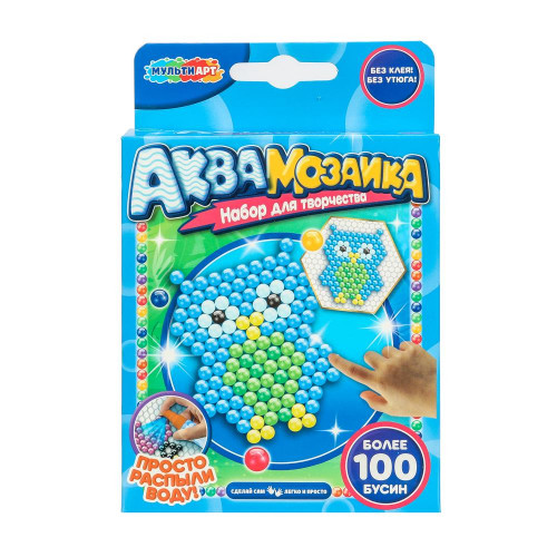 Аквамозаика 100 бусин сова МУЛЬТИ АРТ в кор.48шт