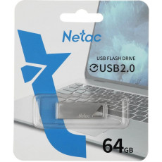 Флеш-накопитель USB  64GB  Netac  U326  серебро