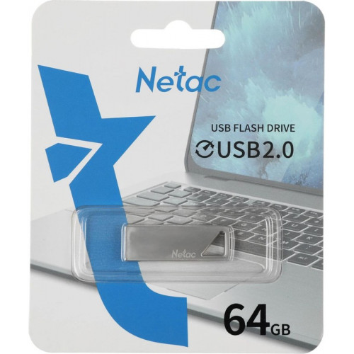 Флеш-накопитель USB 64GB Netac U326 серебро