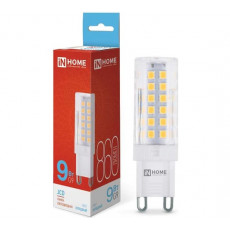 Лампа светодиодная LED-JCD 9Вт 230В G9 6500К 860Лм IN HOME, арт. 4690612036403 Лампа светодиодная LED-JCD 9Вт 230В G9 6500К 860Лм IN HOME, арт. 4690612036403