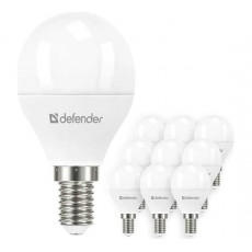 Лампочка светодиодная P45-10W-830-E14 шар, теплый белый, 1 шт. DEFENDER Лампочка светодиодная P45-10W-830-E14 шар, теплый белый, 1 шт. DEFENDER