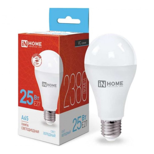 Лампа светодиодная LED-A65-VC 25Вт 230В Е27 6500К 2380Лм IN HOME, арт. 4690612024103