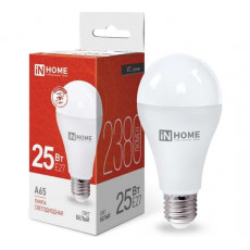 Лампа светодиодная LED-A65-VC 25Вт 230В Е27 4000К 2380Лм IN HOME, арт. 4690612024080 Лампа светодиодная LED-A65-VC 25Вт 230В Е27 4000К 2380Лм IN HOME, арт. 4690612024080