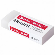 Ластик BRAUBERG EXTRA, 45х17х10 мм, белый, прямоугольный, экологичный ПВХ, картонный держатель, 228076 Ластик BRAUBERG EXTRA, 45х17х10 мм, белый, прямоугольный, экологичный ПВХ, картонный держатель, 228076